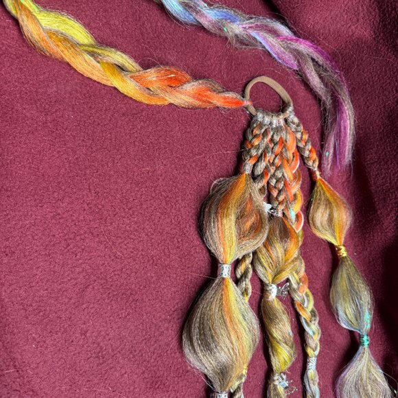 Handmade Rainbow and Brown Mixed Extensions 22\
